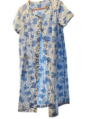 Sears Blue and White Floral Shirt